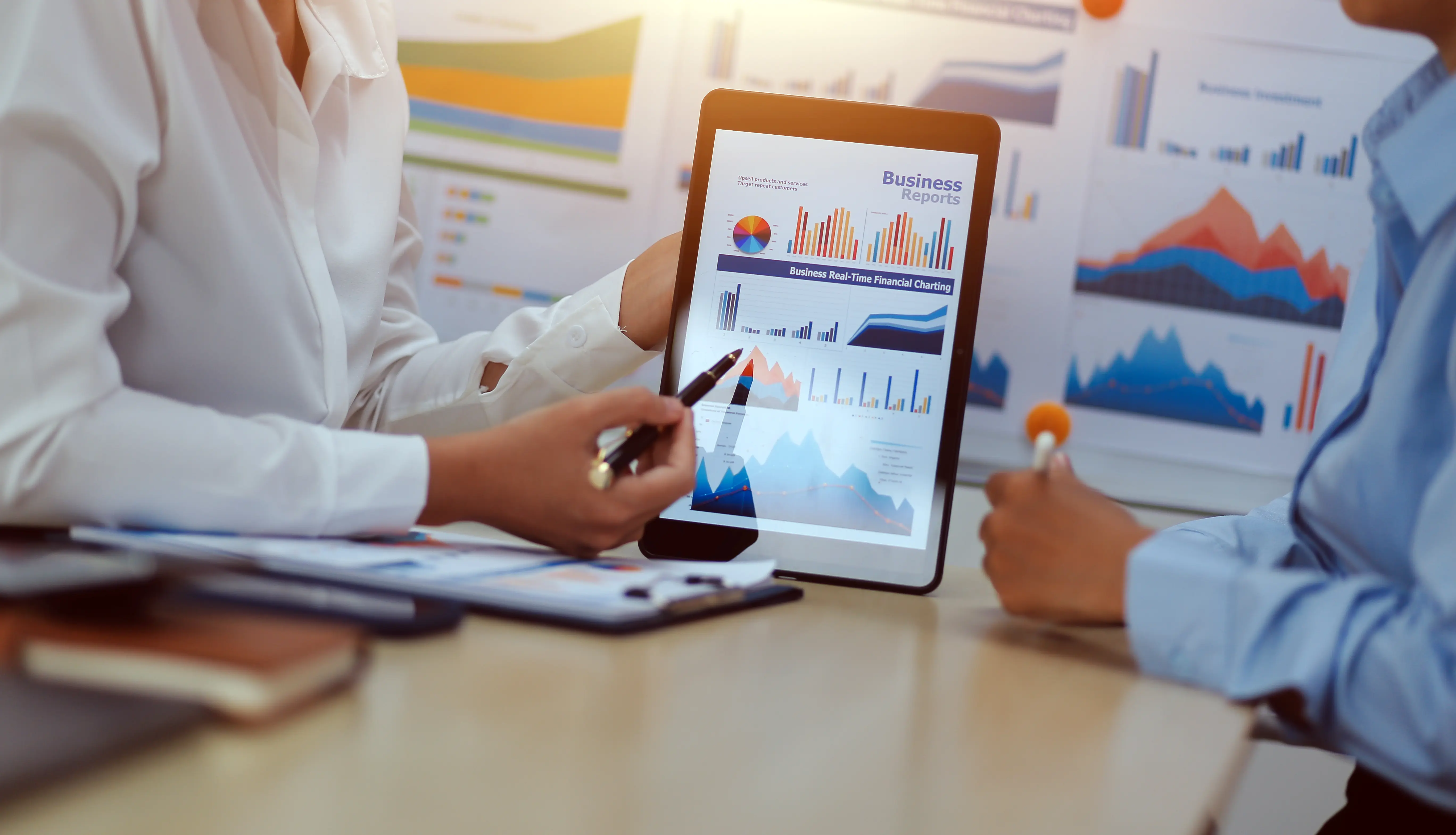 Advanced Business Intelligence dashboard showing real-time financial analytics and operational KPI data visualization